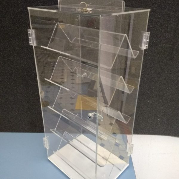 GlamoureBox Acrylic Display Case Multi-Use Rotating Stand With 5 Shelves Clear (AD)